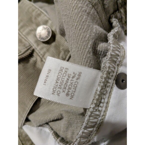 J. Jill Women 14 Khaki Authentic Below Waist Straight Leg Corduroy Jeans Pants - Picture 7 of 7